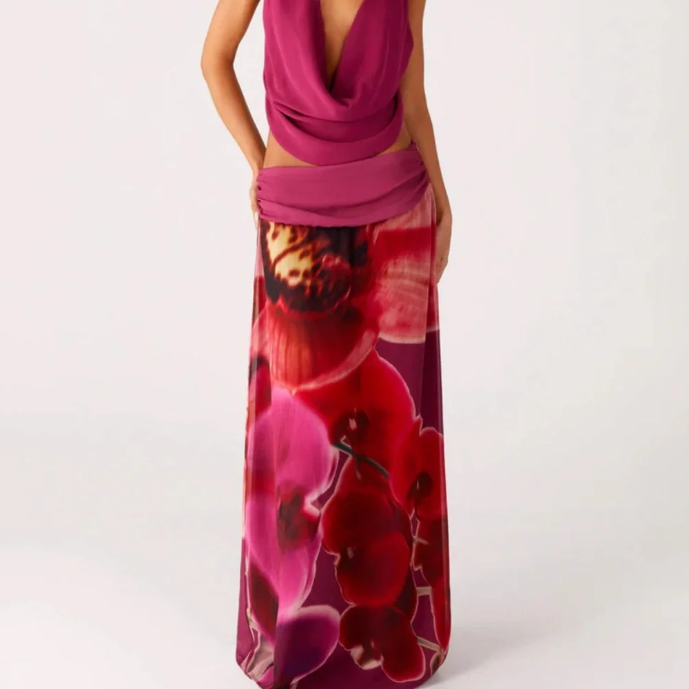 Peppermayo Pink and Red Floral Maxi Skirt - Picture 2 of 2